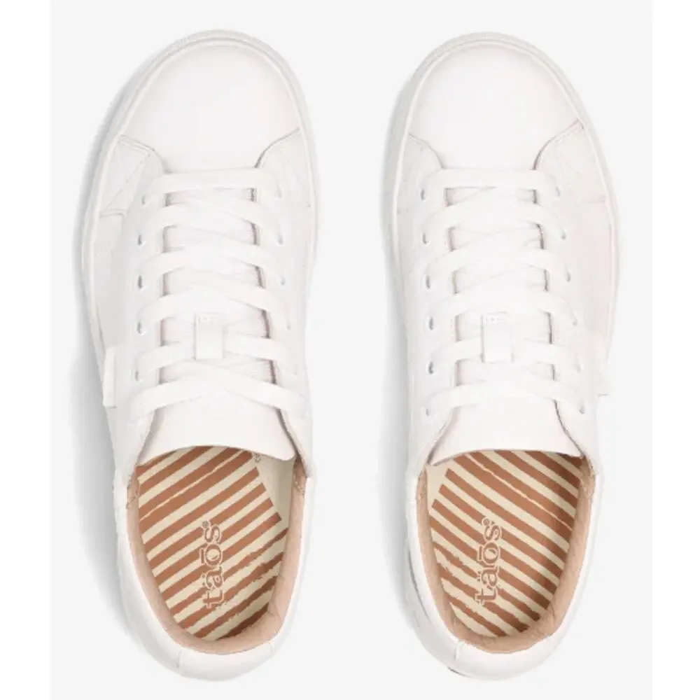 Taos Women's White Leather Plim Soul Lux Athletic Sneakers Size 10.5 M